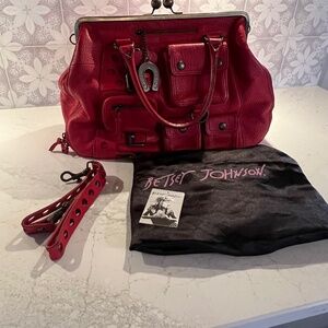 Rare Betsey Johnson Lotsa Luck Red Purse